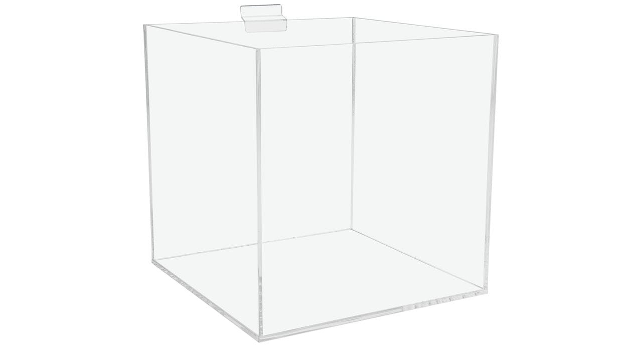 Six Inch Wide Slatwall Display Bin Angle