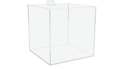 6"W Slatwall Retail Bin Clear Acrylic Merchandise Storage Box