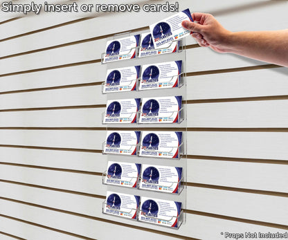 Slatwall 12 Slot Card Holder Multi Pocket Organizer Take One Rack