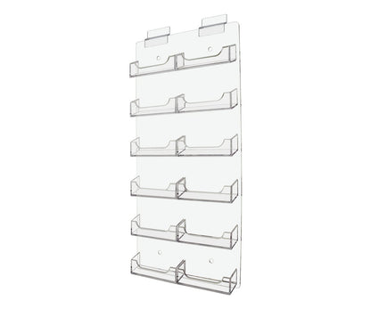 Clear on clear Business Card Display Holder for Slatwall