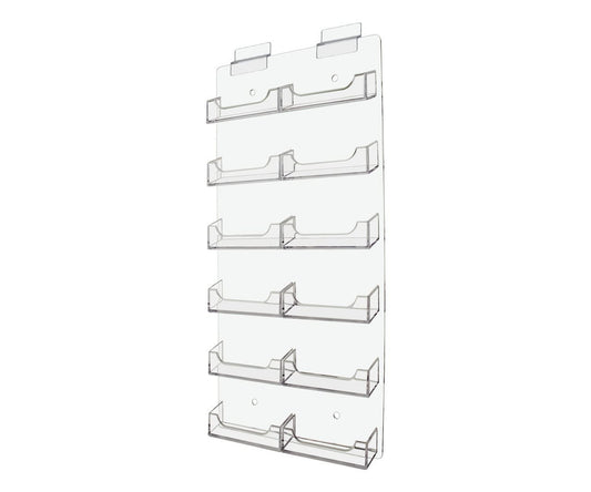 Clear on clear Business Card Display Holder for Slatwall