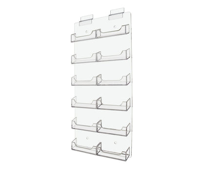 Slatwall 12 Slot Card Holder Multi Pocket Organizer Take One Rack