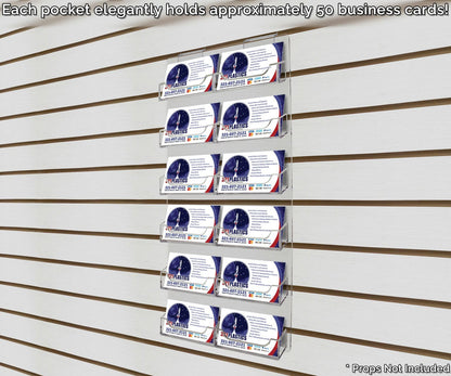 Clear on clear Business Card Display Holder for Slatwall Take One