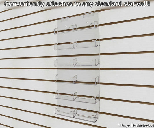 Slatwall 12 Slot Card Holder Multi Pocket Organizer Take One Rack