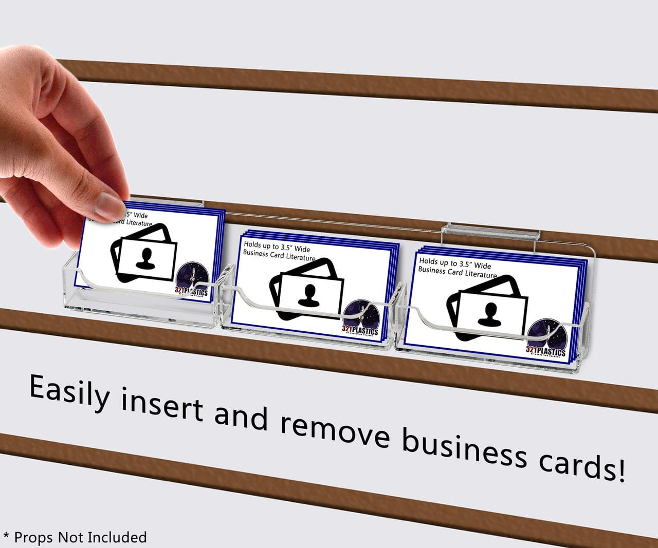 Easily insert and remove business cards