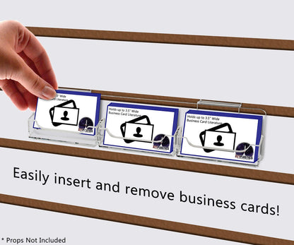 Easily insert and remove business cards