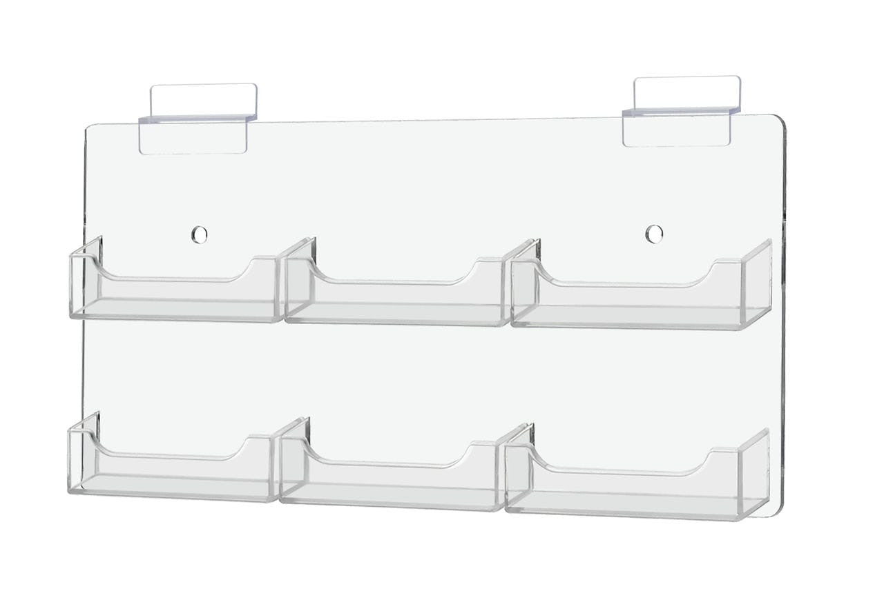 Slatwall Business Gift Card Rack Holder 6 Pocket Organizer