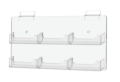 Slatwall Business Gift Card Rack Holder 6 Pocket Organizer