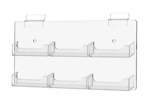 Slatwall Business Gift Card Rack Holder 6 Pocket Organizer