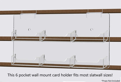 Slatwall Business Gift Card Rack Holder 6 Pocket Organizer