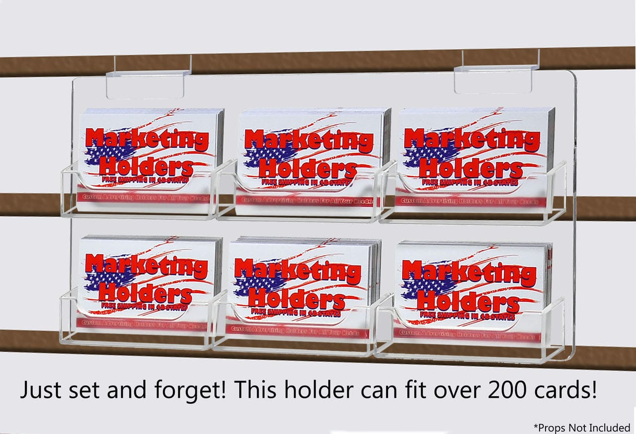 Slatwall Business Gift Card Rack Holder 6 Pocket Organizer