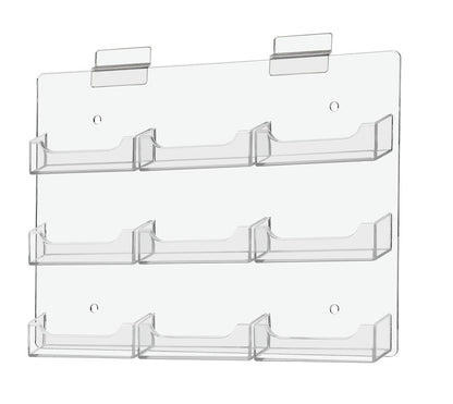Slat wall Business Card Holder Nine Pocket