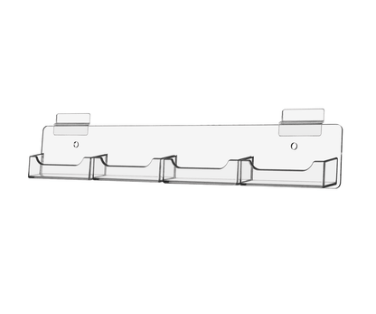 Four Pocket Slatwall Business Card Holder