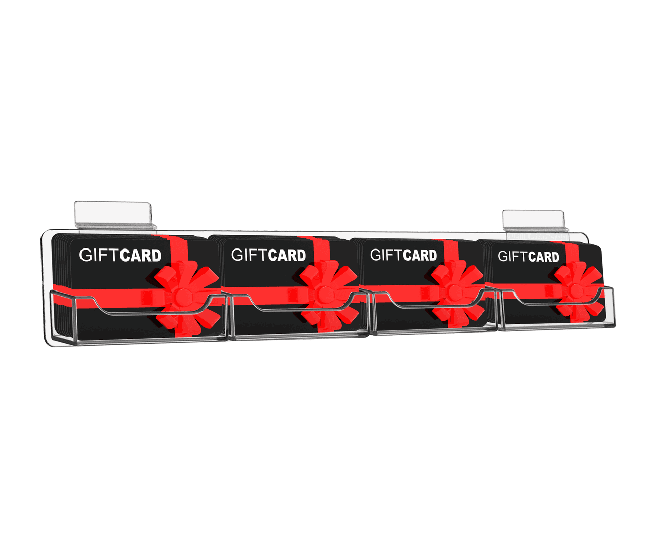Four Pocket Gift Card Holder for Slatwalls