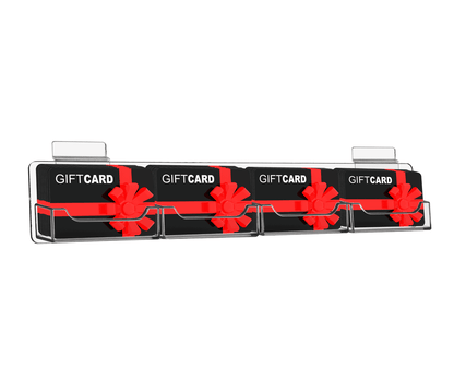 Four Pocket Gift Card Holder for Slatwalls