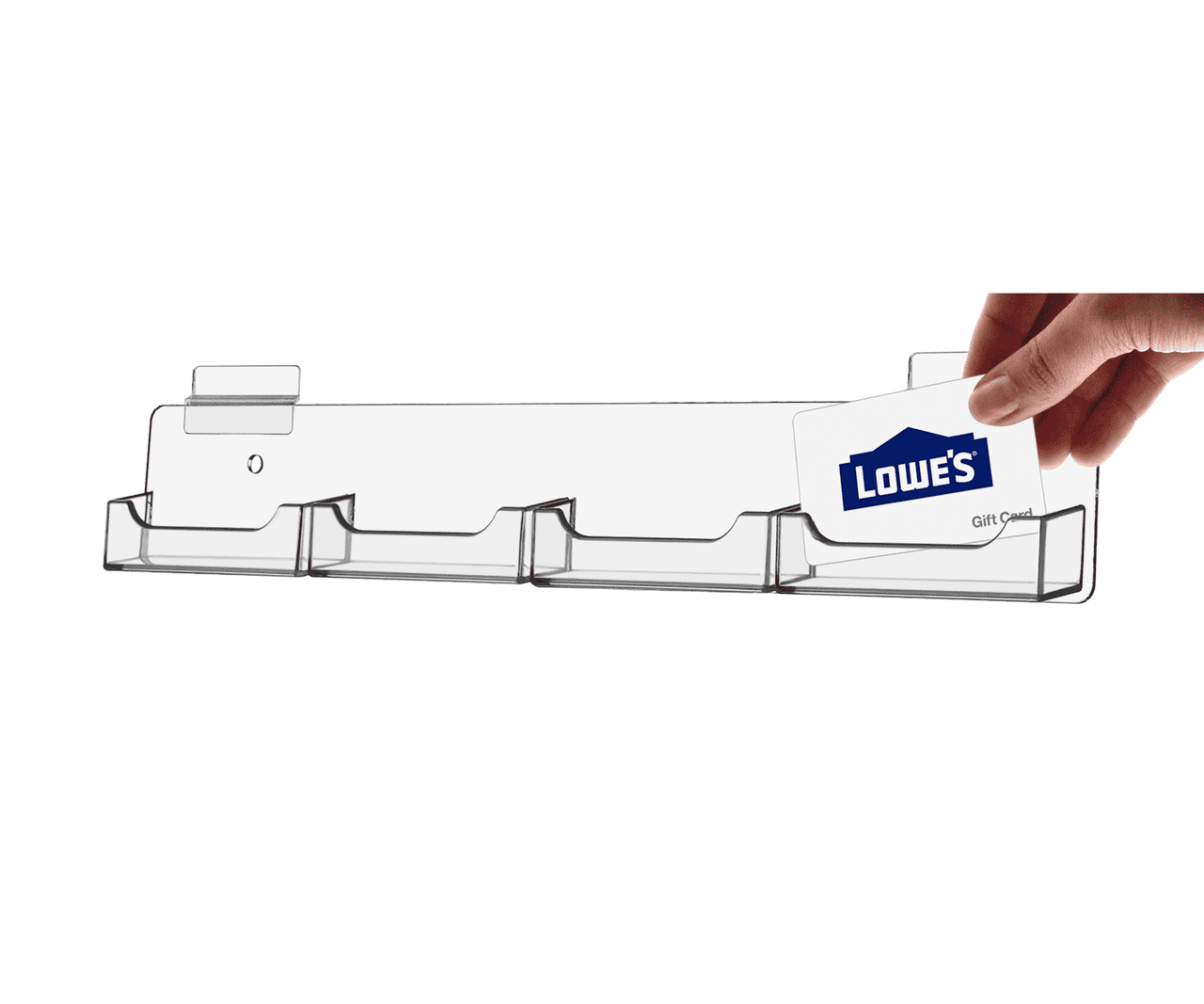 Slatwall Display for Gift Cards