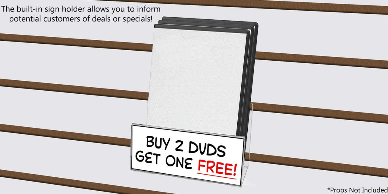 5.5"W x 3.5"D Slatwall Platform U Shape Rack Compact Disc Display