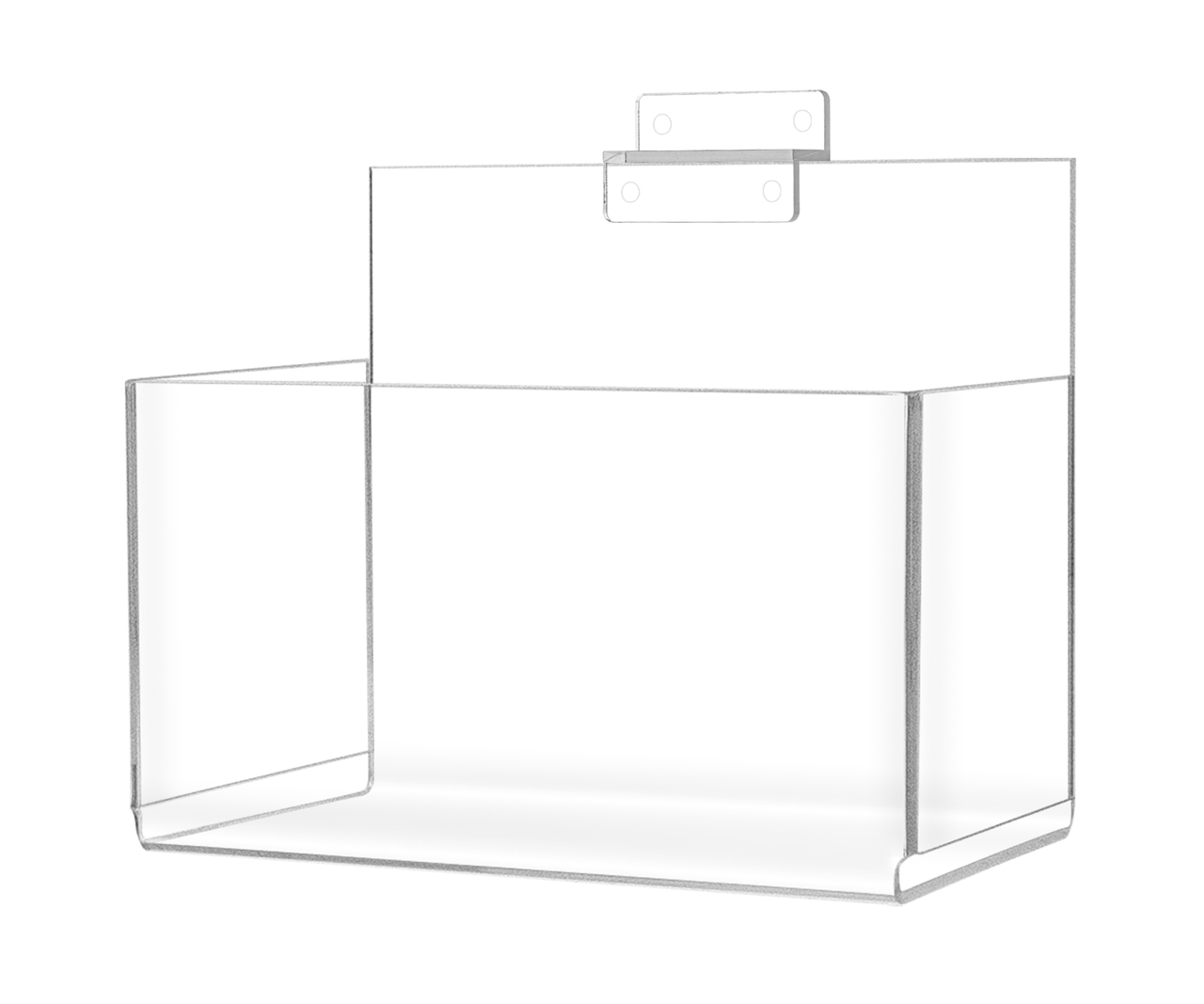Slatwall 8"W Merchandise Display Bin with High Back