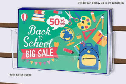 Slatwall 8.5"W Horizontal Bifold Brochure Holder