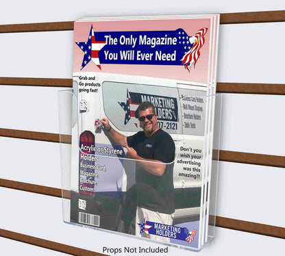 Slatwall 7.5"W Booklet Display Advertisement Holder