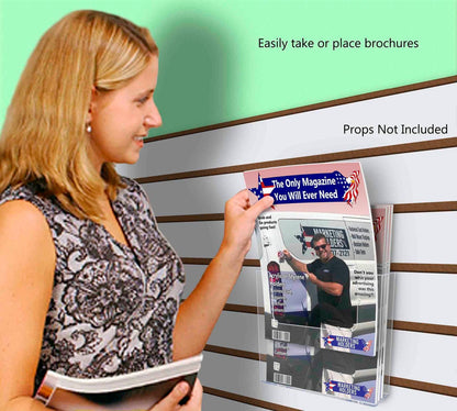 Slatwall 7.5"W Booklet Display Advertisement Holder