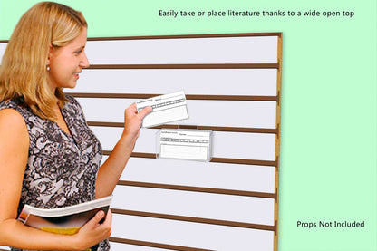 Slatwall 5"W Postcard Holder Brochure Display