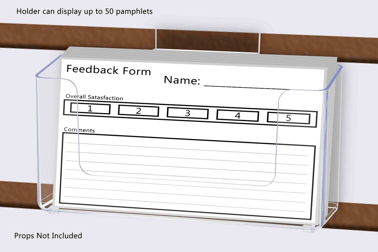Slatwall 5"W Postcard Holder Brochure Display