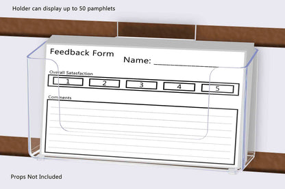 Slatwall 5"W Postcard Holder Brochure Display