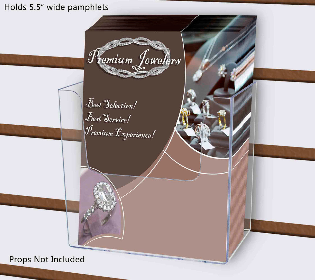 Slatwall 5.5"W Bifold Brochure Holder Display