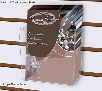 Slatwall 5.5"W Bifold Brochure Holder Display