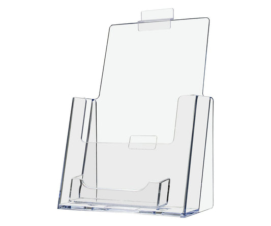Five and a Half Slat Wall Catalog Literature Holder with attached Card Holder