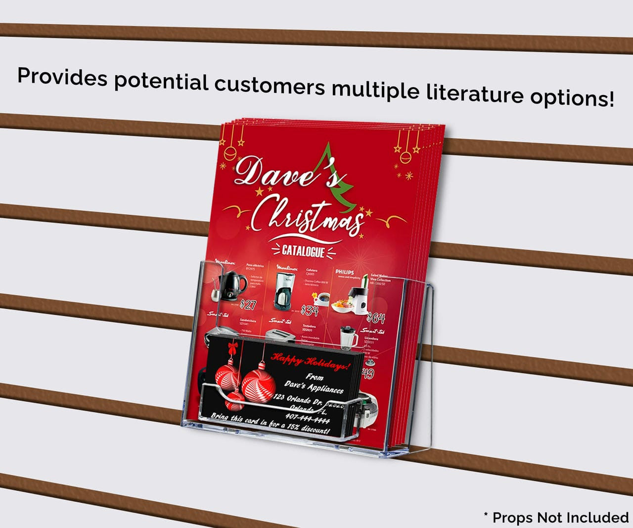 Provides potential customers multiple literature options