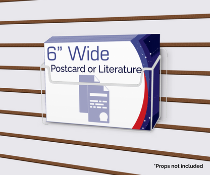 Slatwall 6"W Postcard Index Time Card Single Pocket Holder