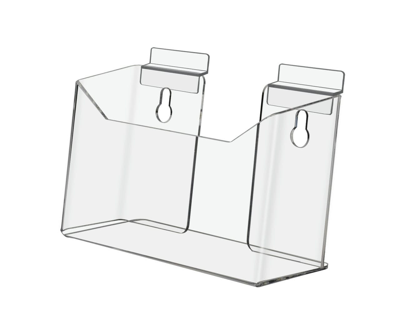 Slatwall 6"W Postcard Holder Bifold Brochure Rack