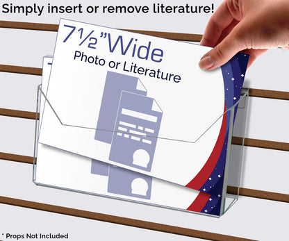 Slatwall 7.5"W Postcard Holder Booklet Display
