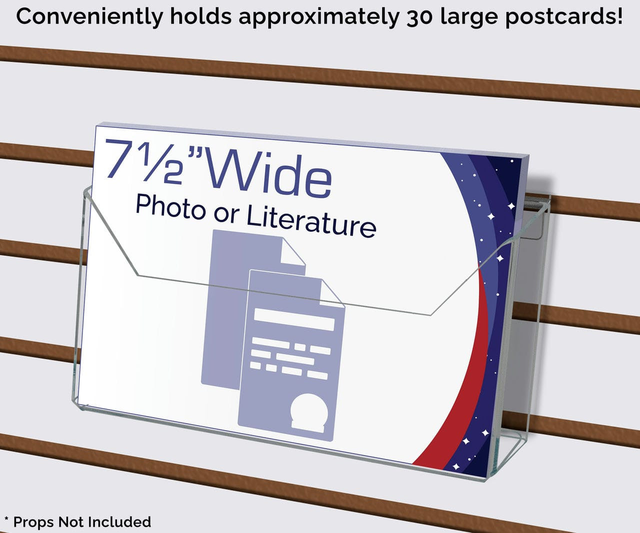 Slatwall 7.5"W Postcard Holder Booklet Display