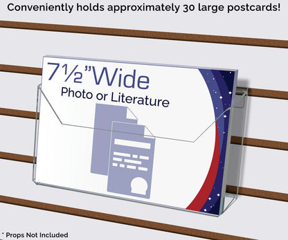Slatwall 7.5"W Postcard Holder Booklet Display