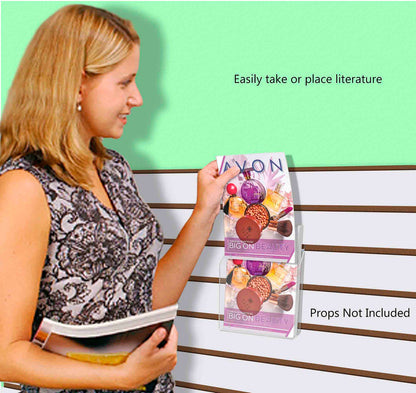 Slatwall 5.5"W Vertical Bifold Holder Booklet Display