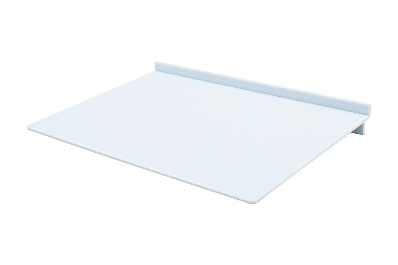 White Ten Inch Slatwall Shelf