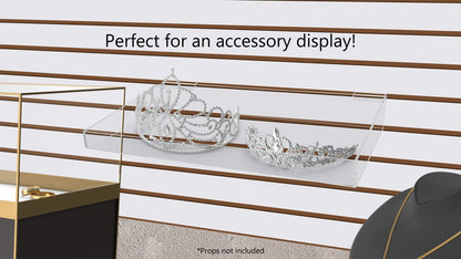 Slatwall 14"W Tray Merchandise Organizer See Through Rack