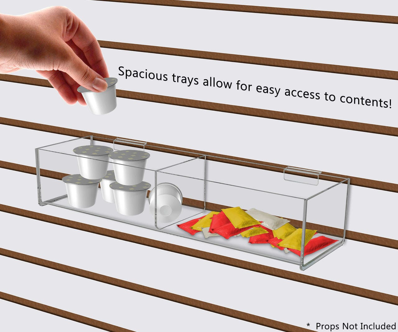 Sixteen Inches Wide Double Sided Spacious trays allow for easy access to contents