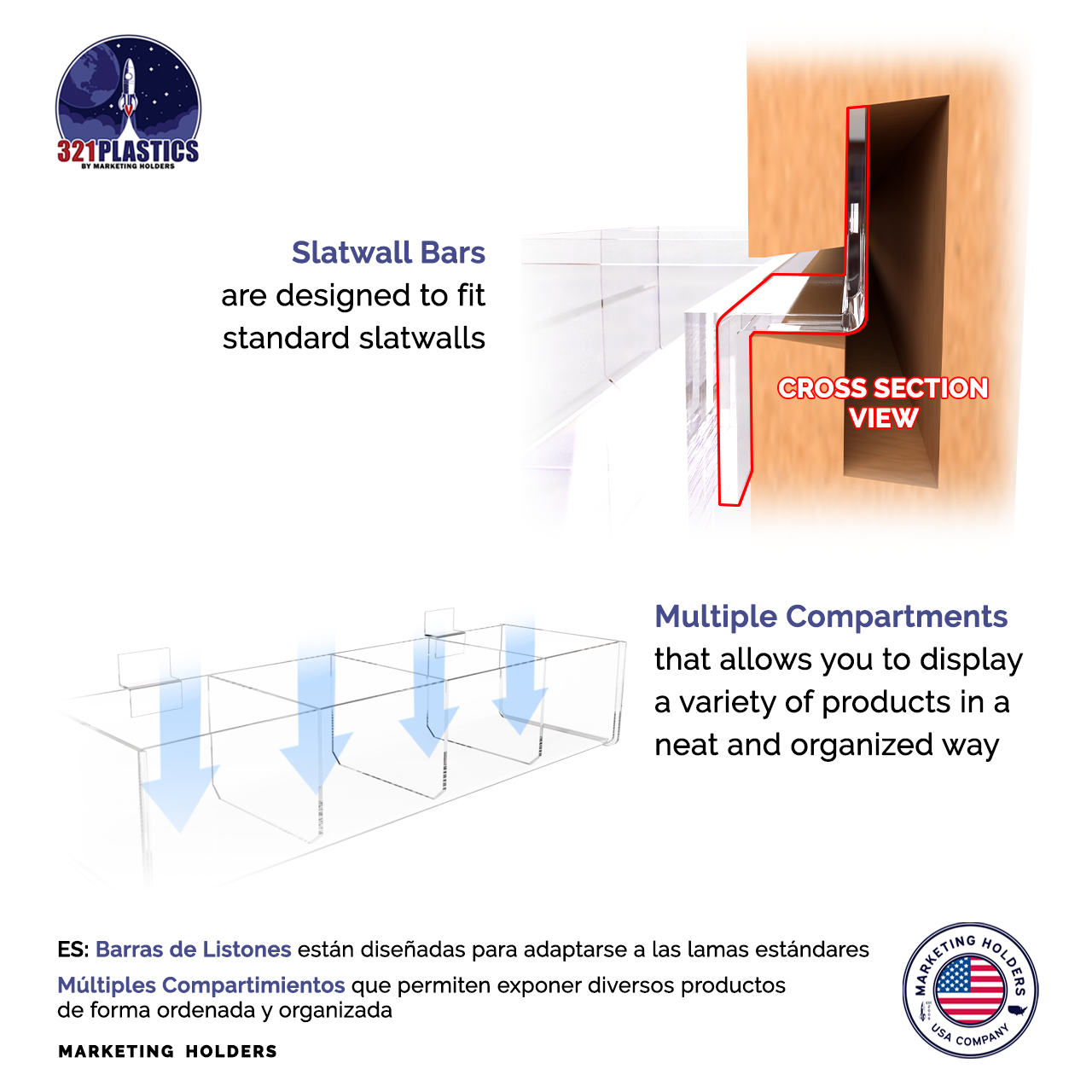 Slotted Wall Storage Bin