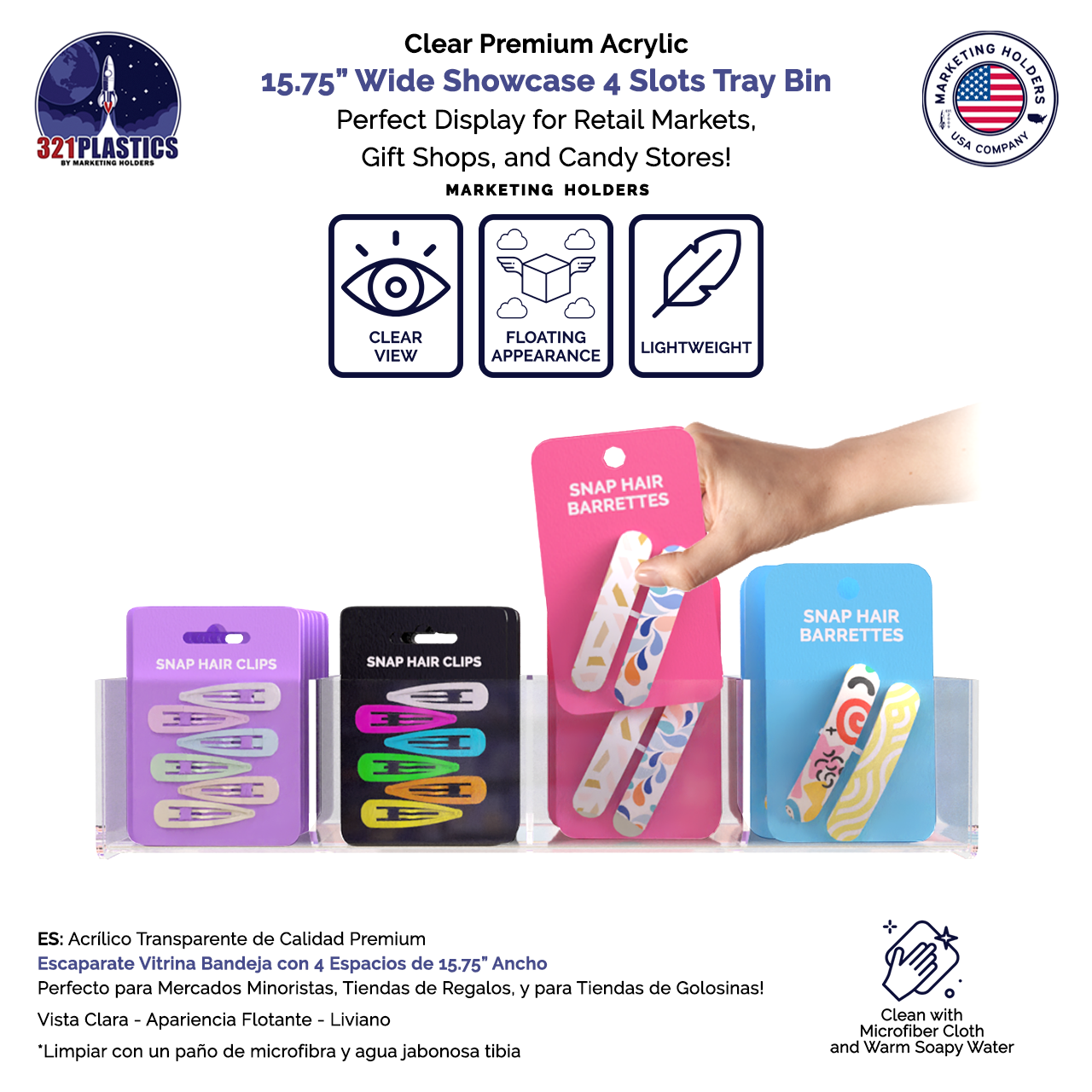 Four Cubby Slatwall Organizer