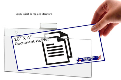 10"W x 4"H Slatwall Sign Holder Sales Price Tag Display Frame