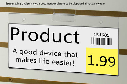 10"W x 4"H Slatwall Sign Holder Sales Price Tag Display Frame