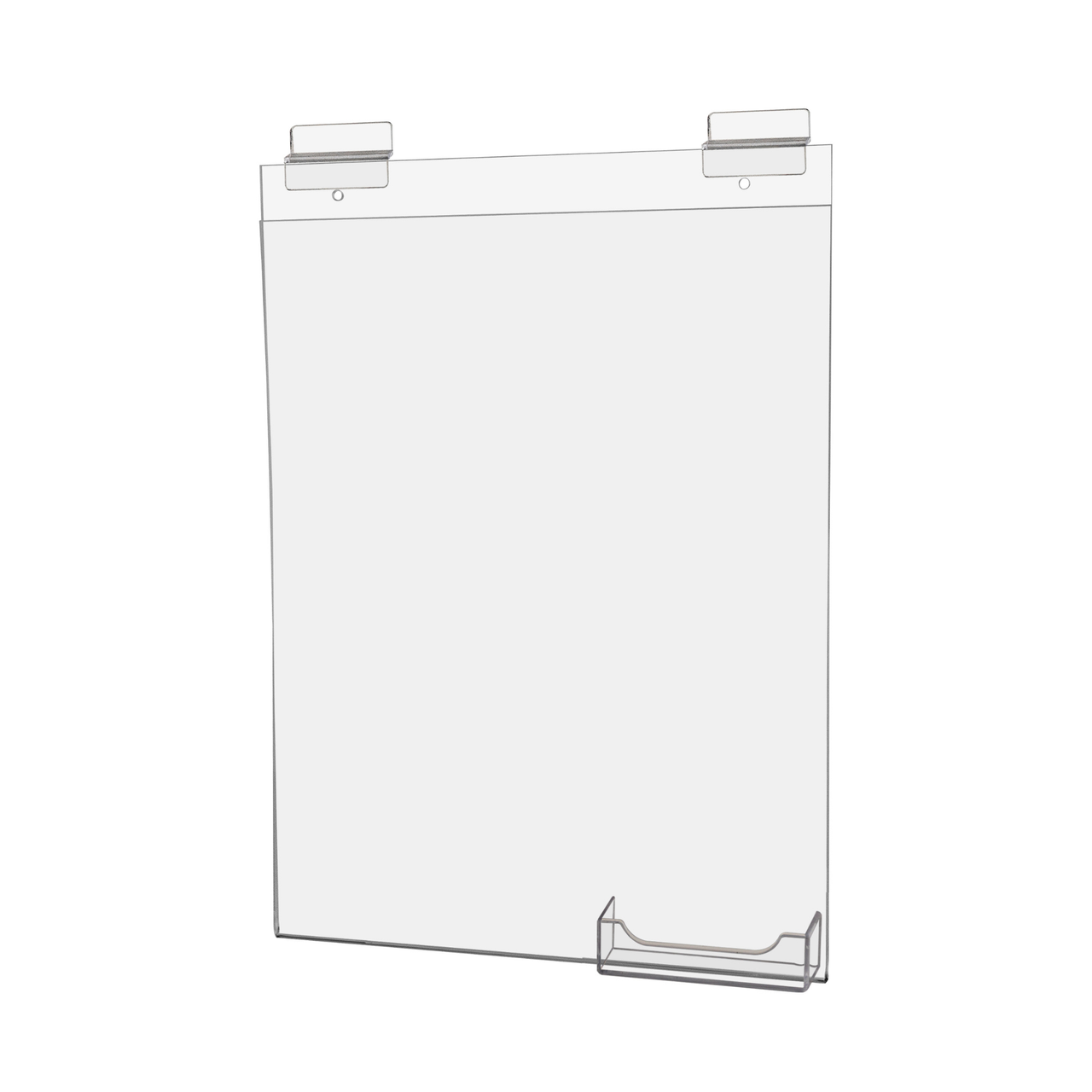 11"W x 14"H Slatwall Sign Holder Display with Business Card Slot