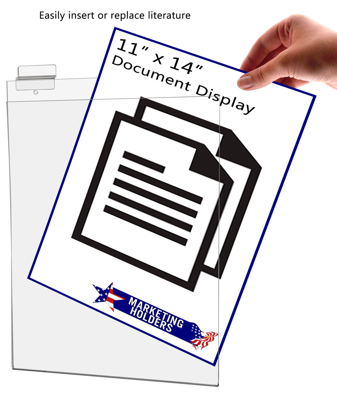 11"W x 14"H Slatwall Sign Holder Poster Display