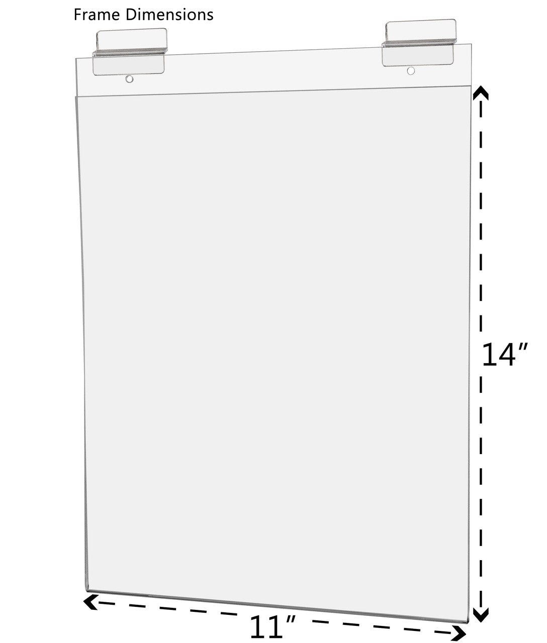 11"W x 14"H Slatwall Sign Holder Poster Display