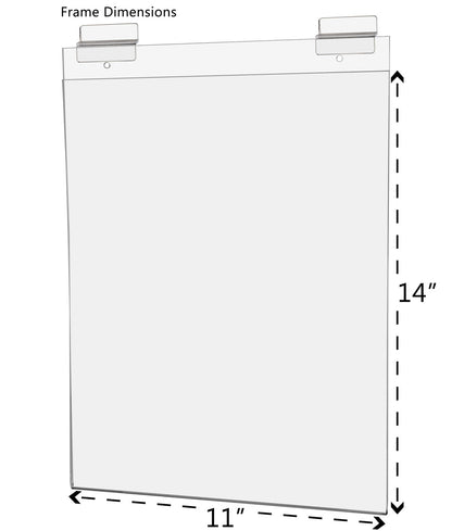 11"W x 14"H Slatwall Sign Holder Poster Display