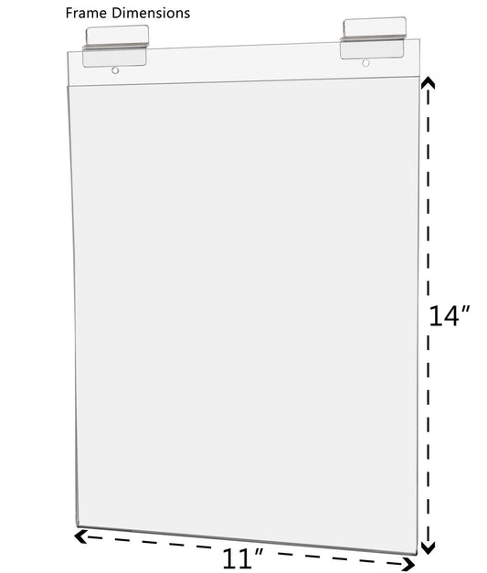 11"W x 14"H Slatwall Sign Holder Poster Display